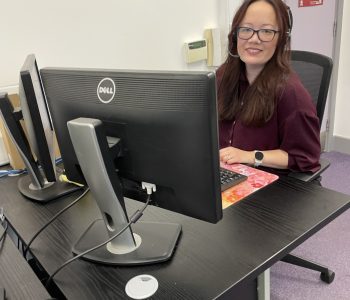 Fran working